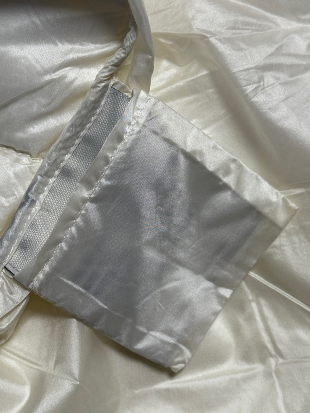 MONCLER Longue Saison Ivory Cream Quilted Down Vest Snap Closure Lightweight 2/M - Picture 7 of 16